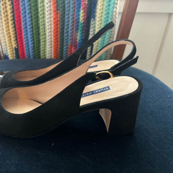 Stuart Weitzman black sling back heels size 9 US - Picture 5 of 9